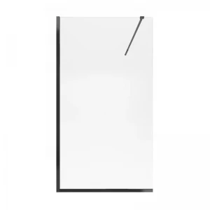 Душевая перегородка Qtap Walk-In Standard BLM2011.C8 100х200 см, стекло Clear 8 мм, покрытие CalcLess