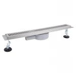 Линейный трап Qtap Scorpio FA600 из нержавеющей стали (поворотный сифон/сухой затвор) 600 мм