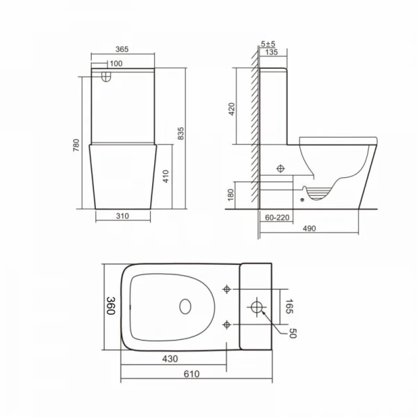 Унитаз напольный Qtap Tern Ultra Quiet безободковый с сиденьем Soft-Close QT17226003AW White