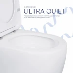 Унітаз-компакт Qtap Robin Ultra Quiet безободковий з сидінням Soft-close QT13226089AW
