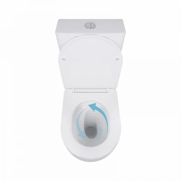 Унітаз-компакт Qtap Robin Ultra Quiet безободковий з сидінням Soft-close QT13226089AW