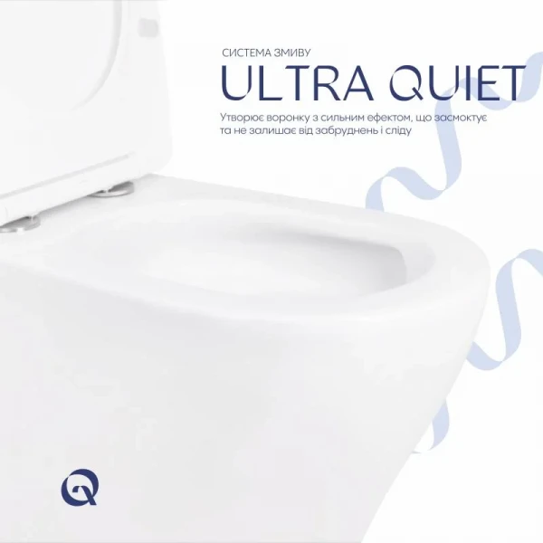 Унітаз-компакт Qtap Cardinal Ultra Quiet безободковий з сидінням Soft-close QT04222168AUQ3W