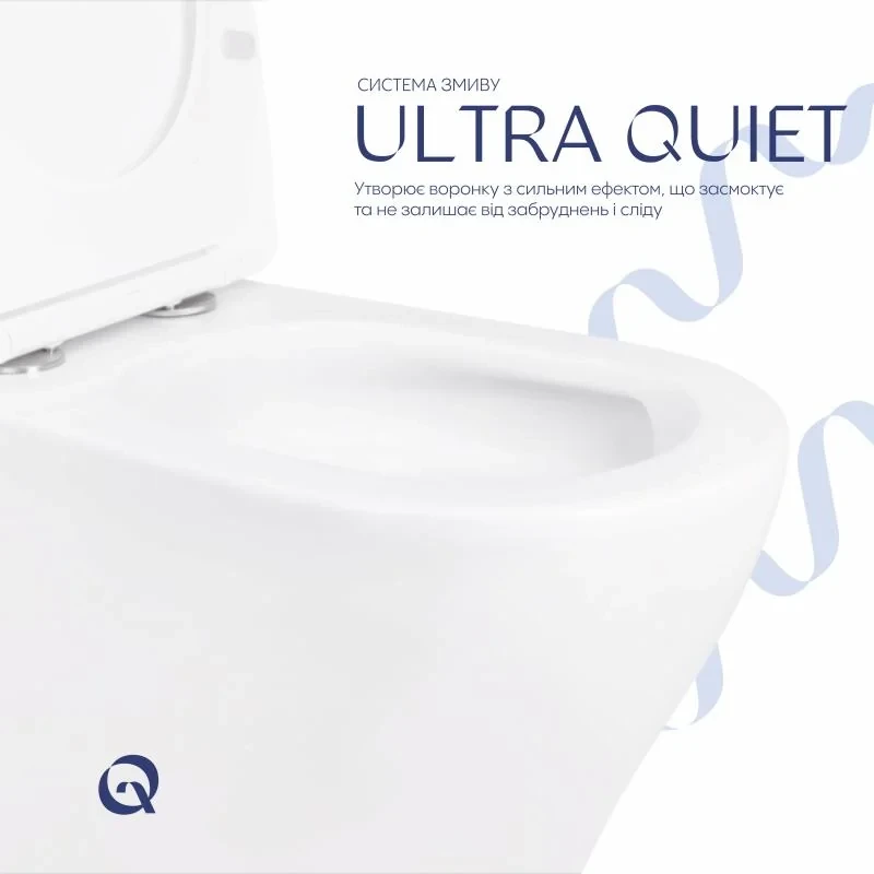 Унитаз-компакт Qtap Cardinal Ultra Quiet безободковый с сиденьем Soft-close QT04222168AUQ3W