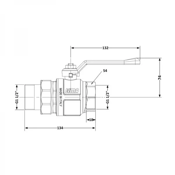 Кран шаровой 