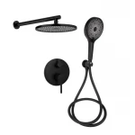 Душевая система универсальная Qtap Scorpio скрытого монтажа на два потребителя QTSCO113BLM45897 Black Matt