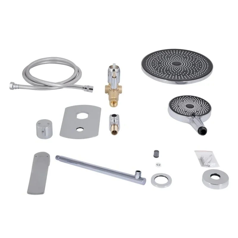 Душова система універсальна Qtap Slavonice прихованого монтажу на два споживача QTSLA113CRM45898 Chrome