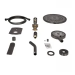 Душевая система универсальная Qtap Slavonice скрытого монтажа на два потребителя QTSLA113GMB45899 Gunmetal Black PVD