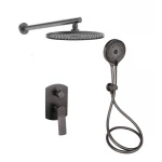 Душевая система универсальная Qtap Slavonice скрытого монтажа на два потребителя QTSLA113GMB45899 Gunmetal Black PVD