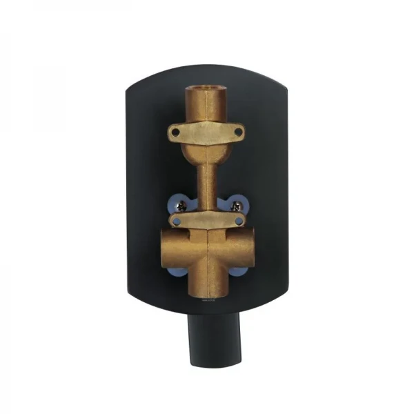 Душевая система универсальная Qtap Slavonice скрытого монтажа на два потребителя QTSLA113GMB45899 Gunmetal Black PVD