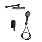 Душова система універсальна Qtap Slavonice прихованого монтажу на два споживача QTSLA113BLM45900 Black Matt