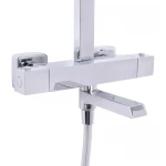 Душевая система универсальная Qtap Swan Cascada термостатическая на три потребителя (с изливом) QTSWA112CRM45902 Chrome