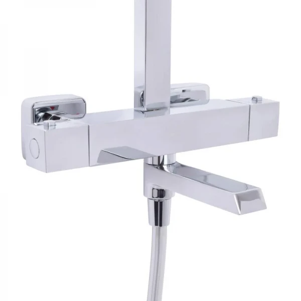 Душевая система универсальная Qtap Swan Cascada термостатическая на три потребителя (с изливом) QTSWA112CRM45902 Chrome