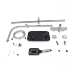 Душевая система универсальная Qtap Swan Cascada термостатическая на три потребителя (с изливом) QTSWA112CRM45902 Chrome