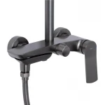 Душевая система универсальная Qtap Slavonice на три потребителя (с изливом) QTSLA111GMB45910 Gunmetal Black PVD