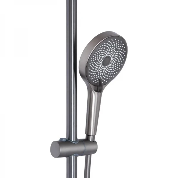 Душевая система универсальная Qtap Slavonice на три потребителя (с изливом) QTSLA111GMB45910 Gunmetal Black PVD