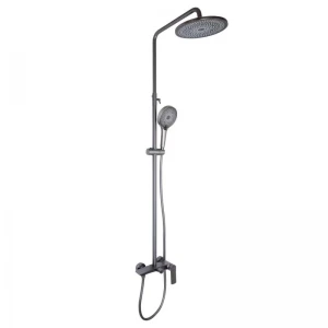 Душова система для душу Qtap Slavonice на два споживача QTSLA110GMB45913 Gunmetal Black PVD