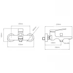 Смеситель для ванны Qtap Slavonice QTSLA259BLM45918 Black Matt