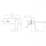 Смеситель для раковины Qtap Slavonice скрытого монтажа QTSLA273GMB45920 Gunmetal Black PVD