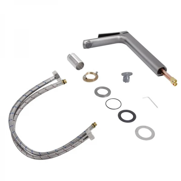 Смеситель для раковины Qtap Slavonice высокий QTSLA269GMB45925 Gunmetal Black PVD