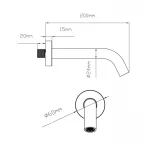 Излив для систем скрытого монтажа Qtap Vytok 200 мм округлый QTVYT246CRM45930 Chrome