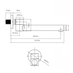 Излив для систем скрытого монтажа Qtap Vytok 240 мм округлый QTVYT246CRM45934 Chrome