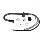 Смеситель для кухни Qtap Rozcesti с выдвижным изливом с подключением для питьевой воды QTROZ366GMB45939 Gunmetal Black PVD