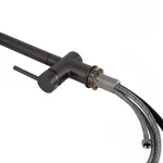 Смеситель для кухни Qtap Rozcesti с выдвижным изливом с подключением для питьевой воды QTROZ367GMB45942 Gunmetal Black PVD