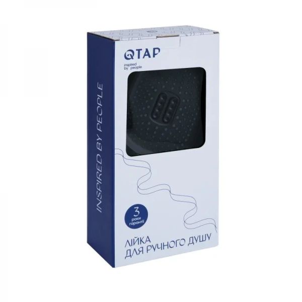 Лейка для ручного душа Qtap Rucni 140*110 мм QTRUC125BLM45961 Black Matt