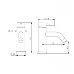 Смеситель для раковины Lidz Aria 0011F (k35) LDARI0011FNKS46091 Nickel
