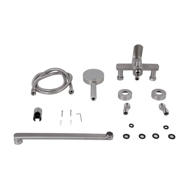Смеситель для ванны Lidz Luna 005 (c душевым гарнитуром) (k35) LDLUN005NKS46093 Nickel