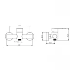 Смеситель для душа Lidz Luna 010 (с душевым гарнитуром) (k35) LDLUN010NKS46095 Nickel