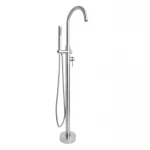 Смеситель для ванны Lidz Aria 004 напольный (c душевым гарнитуром) (k35) LDARI004NKS46099 Nickel