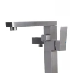 Смеситель для ванны Lidz Kubis 004 напольный (c душевым гарнитуром) (k35) LDKUB004NKS46101 Nickel