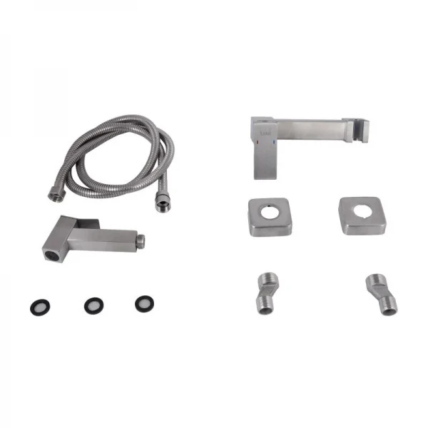 Набор для гигиенического душа Lidz Kubis 110 Nickel LDKUB110NKS46103 прямоугольный