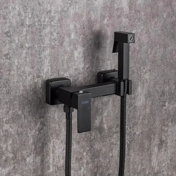 Набор для гигиенического душа Lidz Kubis 110 Black LDKUB110BLA46104 прямоугольный