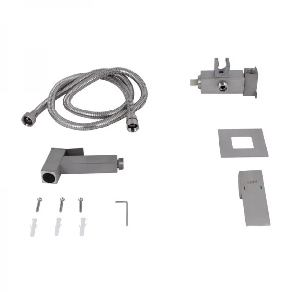 Набор для гигиенического душа Lidz Kubis 111 Nickel LDKUB111NKS46106 прямоугольный