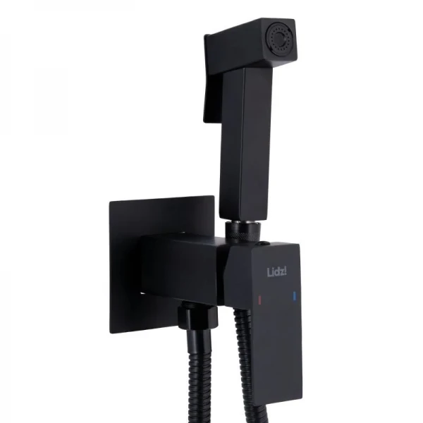 Набор для гигиенического душа Lidz Kubis 111 Black LDKUB111BLA46108 прямоугольный