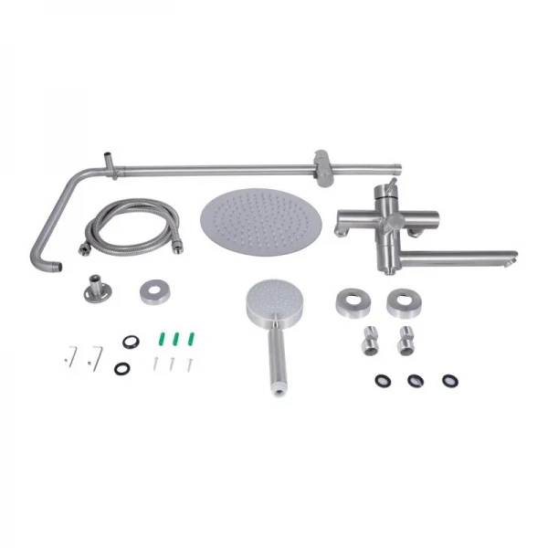 Душевая система универсальная Lidz Aria 1033 на три потребителя (с изливом) (k35) LDARI1033NKS46109 Nickel