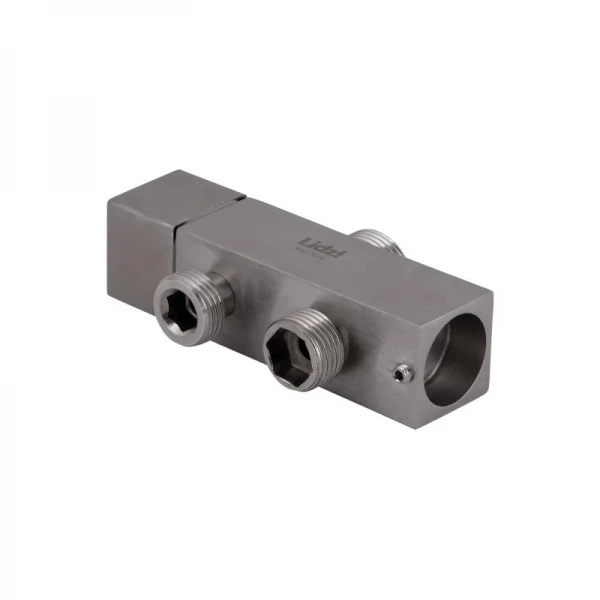 Душова стійка універсальна Lidz Kubis 1120 на два споживача LDKUB1120NKS46111 Nickel