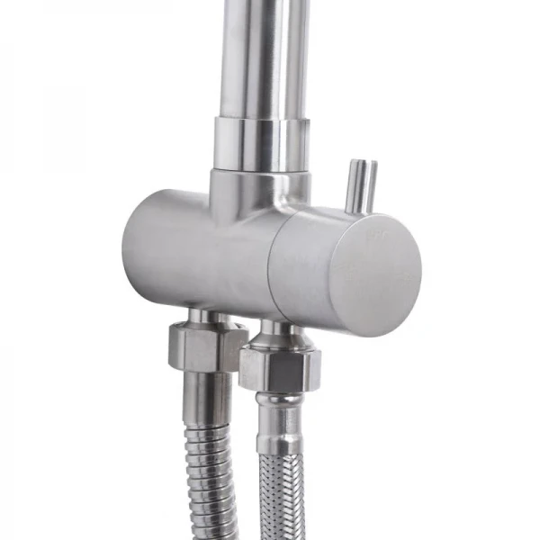 Душевая стойка универсальная Lidz Aria 1120 на два потребителя LDARI1120NKS46112 Nickel