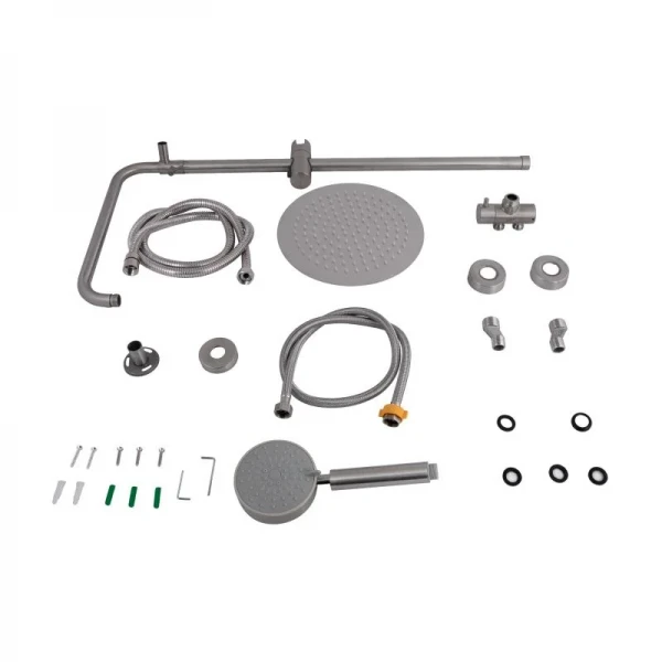 Душевая стойка универсальная Lidz Aria 1120 на два потребителя LDARI1120NKS46112 Nickel