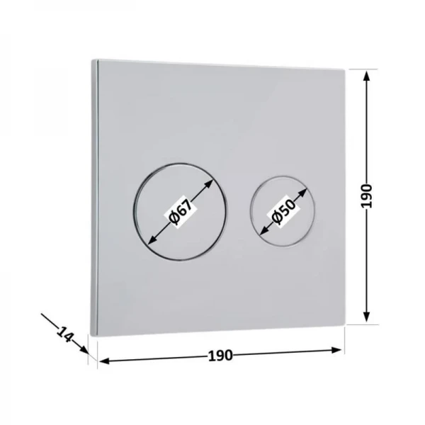 Панель смыва для унитаза Qtap Nest Uni QT0211P01V1009CRM