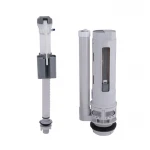 Qtap HY2 (Kalao)  комплект арматури для бачка унітазу з подвійною круглою кнопкою змиву 4,8 см та клапаном нижньої подачі води, 3/6L CHR