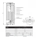 Водонагреватель комбинированный Thermo Alliance Vulcan напольный 200 л. т.о. 1,6 кв.м верхнее подключение, (CWH 20065 10S F)