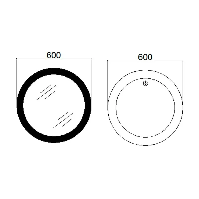 Дзеркало Qtap Taurus R600 з LED-підсвічуванням Touch, з антизапотіванням, з димером, рег. темп. кольору (3000-6500K) QT2478R607