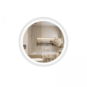 Дзеркало Qtap Taurus R600 з LED-підсвічуванням Touch, з антизапотіванням, з димером, рег. темп. кольору (3000-6500K) QT2478R607