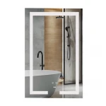 Дзеркало Lidz Kubis 500х800 з LED-підсвічуванням Touch, з антизапотіванням, з димером, рег. яскравості LD78LF9365080