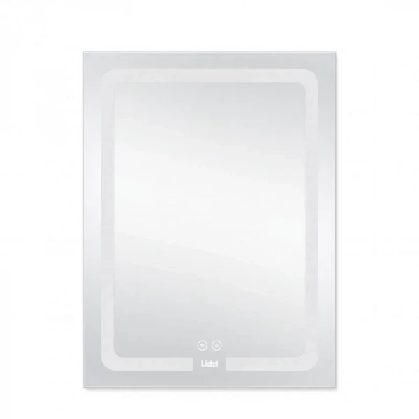 Дзеркало Lidz Kubis 600х800 з LED-підсвічуванням Touch, з антизапотіванням, з димером, рег. яскравості LD78LF9376080