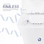 Унітаз-компакт Qtap Presto Quadro безободковий з сидінням Soft-close QT24221215AW