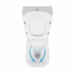 Унітаз-компакт Qtap Presto Quadro безободковий з сидінням Soft-close QT24221215AW